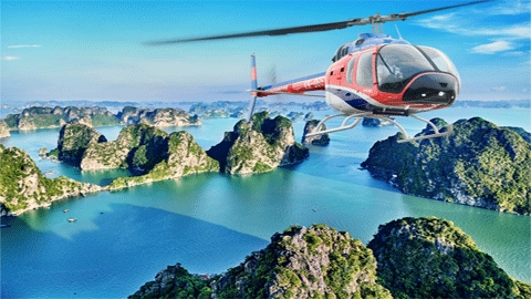 Baie d'Halong en hélicoptère