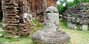 Linga statue in My Son Sanctuary My Son Sanctuary in Vietnam