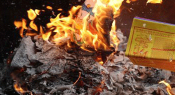 Burning votive papers in Vietnam Burning votive papers in Vietnam